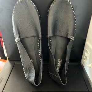 Brand new moccasin style flats size 13. Ridged flats and tan stitching.